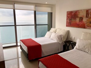 2 室のベッドルーム、WiFi (無料)、ベッドシーツ