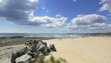 Guests can enjoy access to the beach from this property.