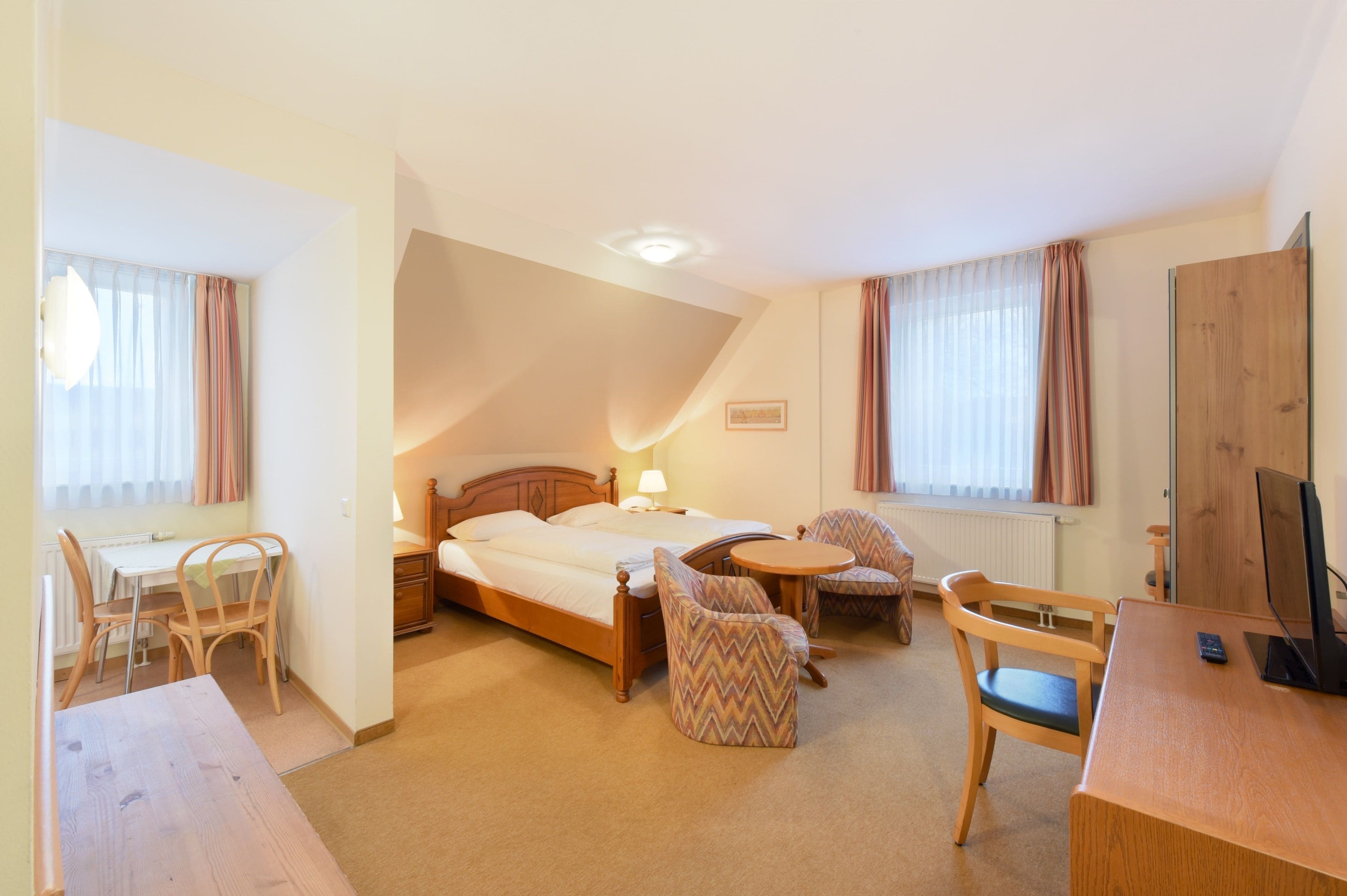 apartment | desk, blackout curtains, soundproofing, iron/ironing board