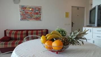 Apartment, 2 Bedrooms, Terrace, Sea View (Anima) | Living area | Flat-screen TV