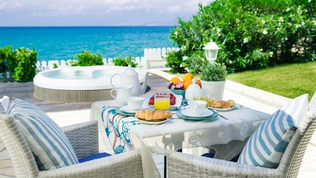 Cottage, Ensuite (Neptune Sea House) | Balcony view - Neptune Sea House (Corfu)