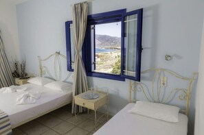 Triple Room, Sea View | Soundproofing, iron/ironing board, free WiFi, bed sheets - Blue Sea Hotel (Sitia)