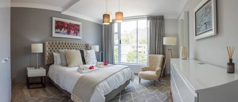 2 slaapkamers, lakens van Egyptisch katoen, luxe beddengoed