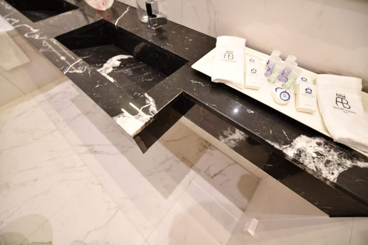 free toiletries, hair dryer, bathrobes, slippers