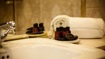 Free toiletries, hair dryer, towels