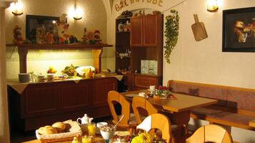 Daily buffet breakfast (EUR 7 per person)