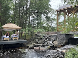Outdoor treatment areas, hot stone massages, deep-tissue massages