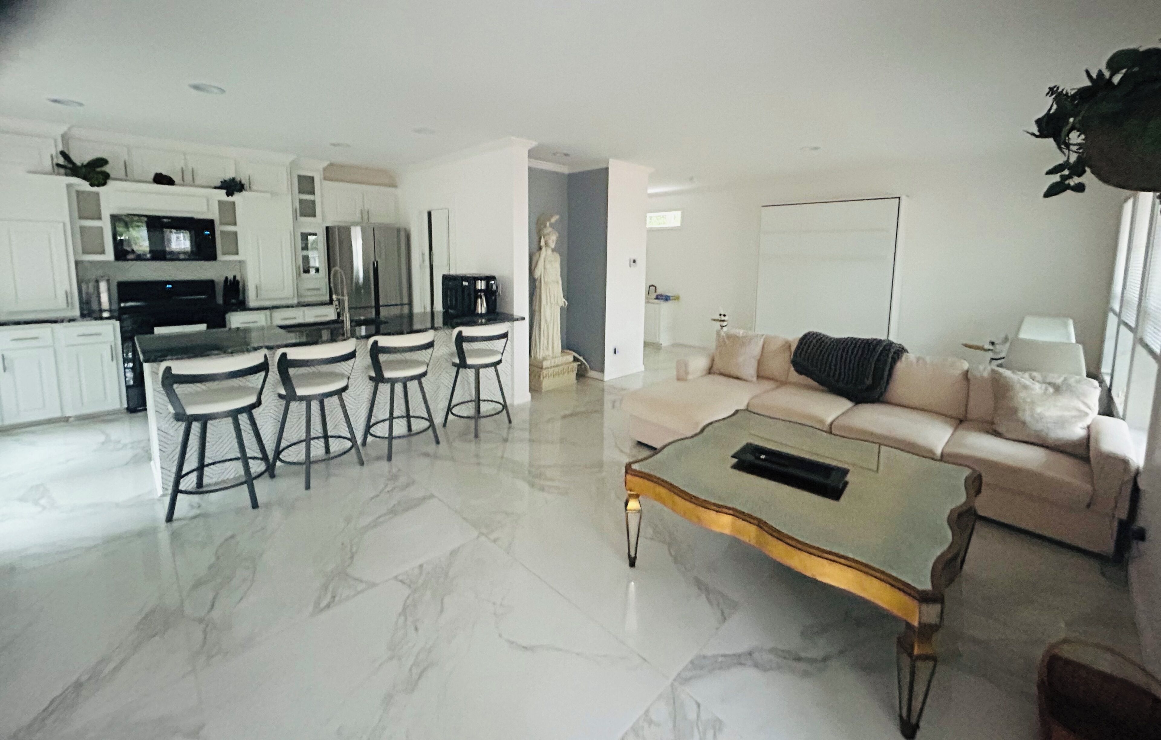 Athena House | Private kitchen | Full-size fridge, microwave, oven, stovetop