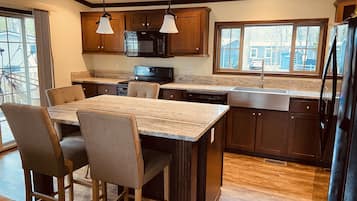 Paradise House | Private kitchen | Full-size fridge, microwave, oven, stovetop