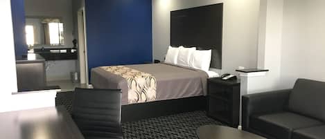 Egyptian cotton sheets, desk, blackout drapes, soundproofing
