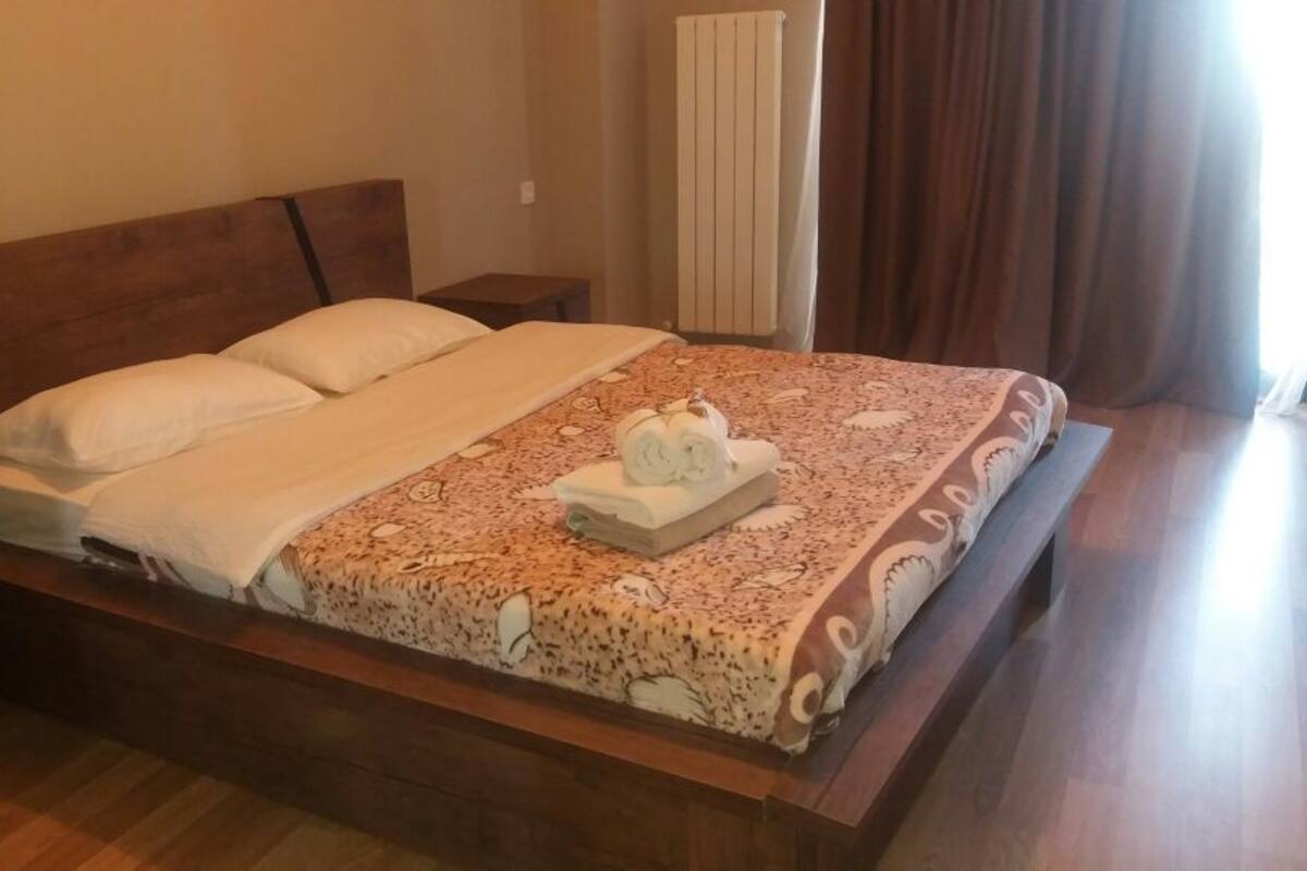 Apartment, 1 King-Bett, Kühlschrank und Mikrowelle, Stadtblick