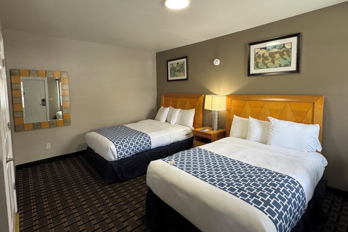 Room, 2 Double Beds, Accessible, Non Smoking | Minibar, iron/ironing board, free WiFi, bed sheets