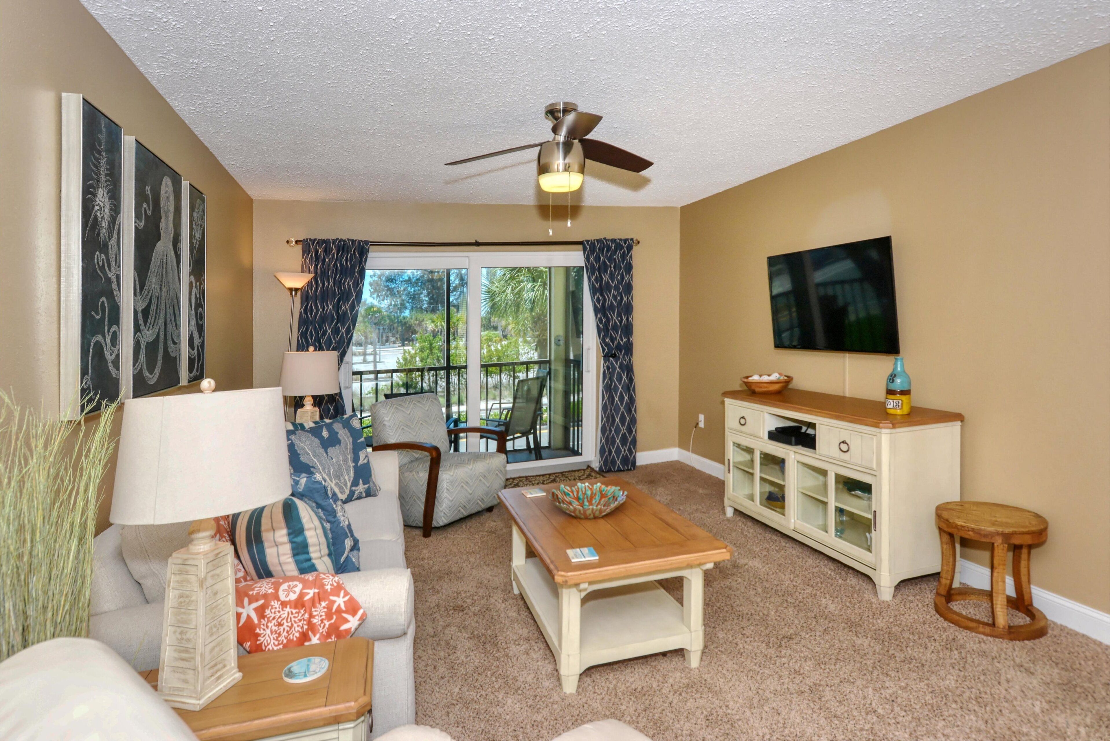 TV, ping pong, books