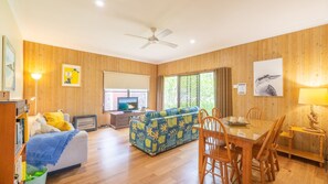 Living area - The Beach Shack, 28 Shoal Bay Road - fantastic original beach house that allows pets (Nelson Bay)