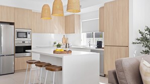 Coffee/tea maker, fridge, microwave, oven - Hideaway 1, 3 Lillian St -  stunning water views (Shoal Bay)