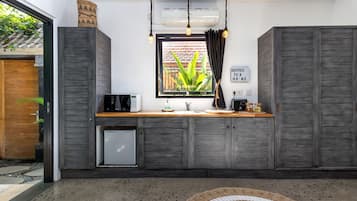 Honeymoon Villa, 1 Bedroom | Private kitchen | Fridge, microwave, coffee/tea maker, electric kettle