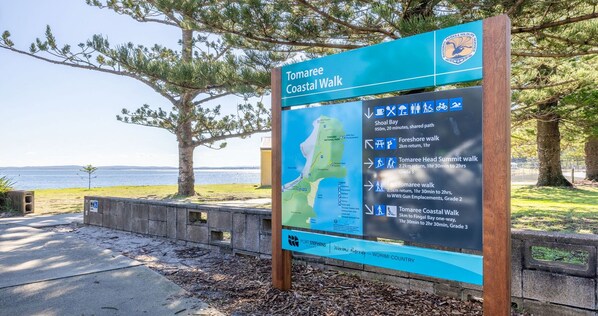 Property grounds - The Helm, 8/22 Voyager Close - hear the waves from Shoal Bay Beach (Nelson Bay)