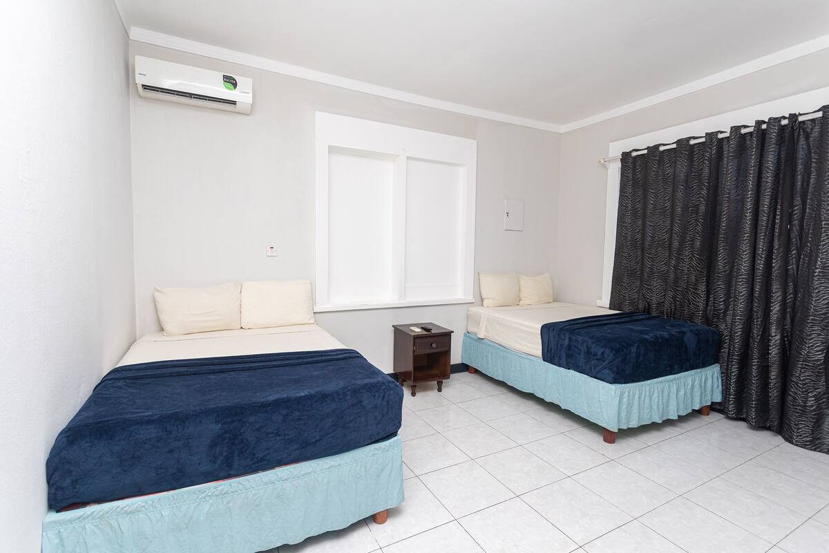 City Double Room Single Use, 2 Double Beds, Non Smoking, Courtyard Area | Egyptian cotton sheets, blackout drapes, iron/ironing board (on request)