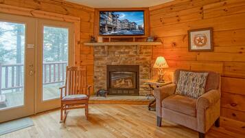 Télévision, cheminée