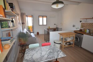 Smart TV, books - Duplex Historic City Center /Rooftop view balcony /air conditioning/free wifi (AIX-EN-PROVENCE)