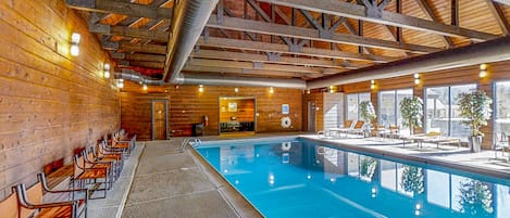 Indoor pool, a heated pool