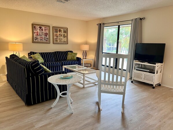 Living Room - Blind Pass Condos at Bowman's Beach D201 on beautiful Sanibel Island (Sanibel Island)