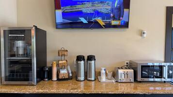 Free daily self-service breakfast