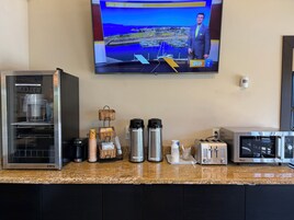 Free daily self-serve breakfast