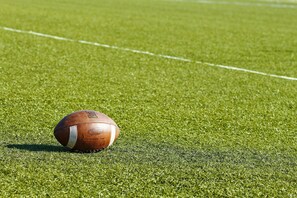 A football on a green field. - Holiday Inn Kalamazoo West by IHG (Kalamazoo)