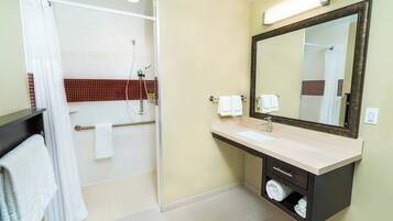 Hair dryer, towels