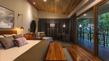 Suíte, 1 cama King, para não fumantes | Roupas de cama de algodão egípcio, roupas de cama premium