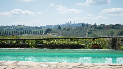 - Top Location - Villa in San Gimignano, Top View, 4 DBL En-Suite, Pool, A. C, WiFi