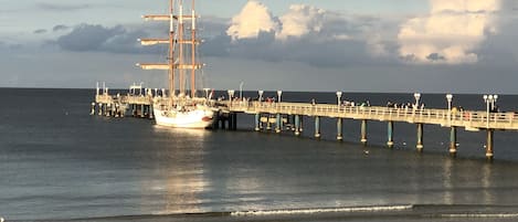 在海灘附近