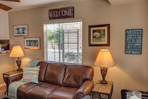 Smart TV, DVD player, books