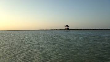 Ubicación a pie de playa, tumbonas y toallas de playa