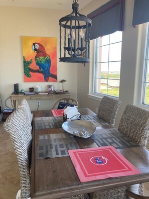 Dining - Surround view of Galveston seawall and ocean from every room with large balcony (Galveston)