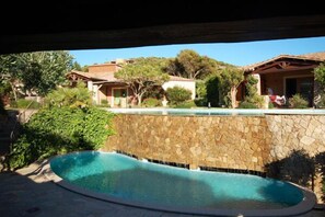 Pool - lovely villa garden and pool near the sea resort (domus de maria)