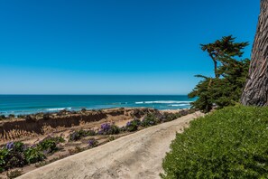 Chaises longues, serviettes de plage