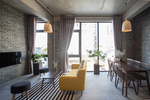 Appartement Familial, 2 chambres, non-fumeurs, baignoire | Vue sur la cour