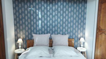 Perhehuone (Rose) | 1 makuuhuone, yksilöllisesti sisustettu, yksilöllisesti kalustettu