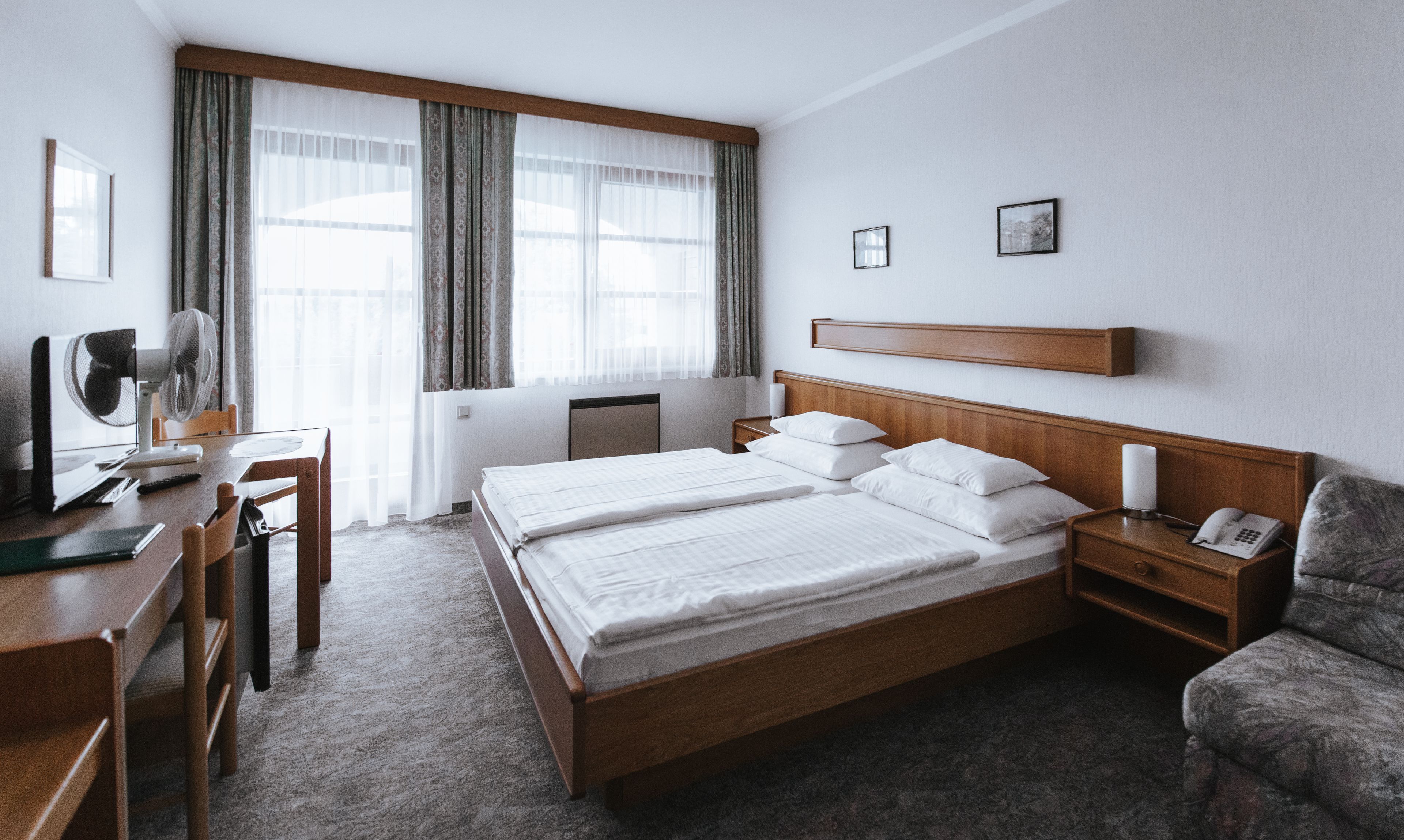 in-room safe, desk, blackout curtains, rollaway beds