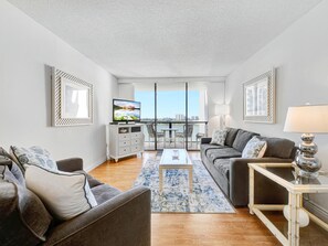 Een flatscreentelevisie