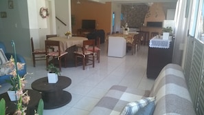 TV, DVD player, stereo