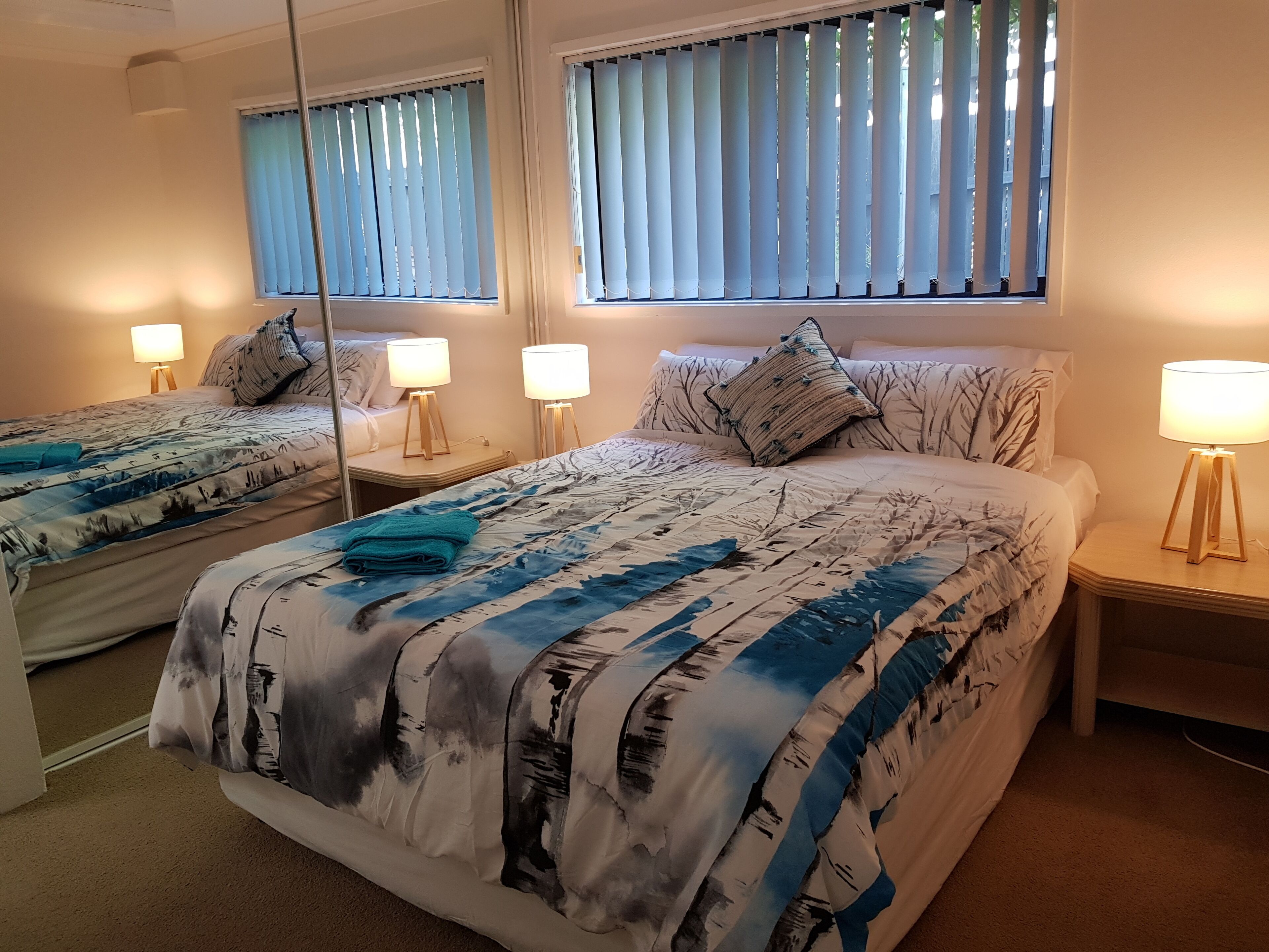 2 bedrooms, desk, iron/ironing board, travel cot