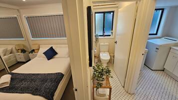 2 bedrooms, desk, iron/ironing board, travel cot