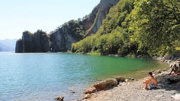 Beach nearby, sun-loungers