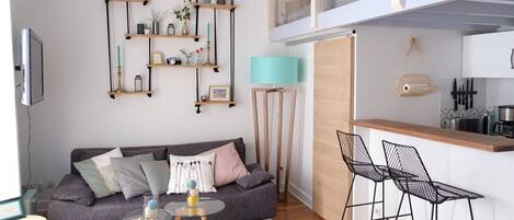 Una televisión, libros