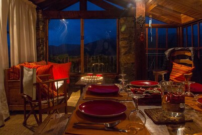 Renovated but rustic stone shepherd's cottage, exceptional views