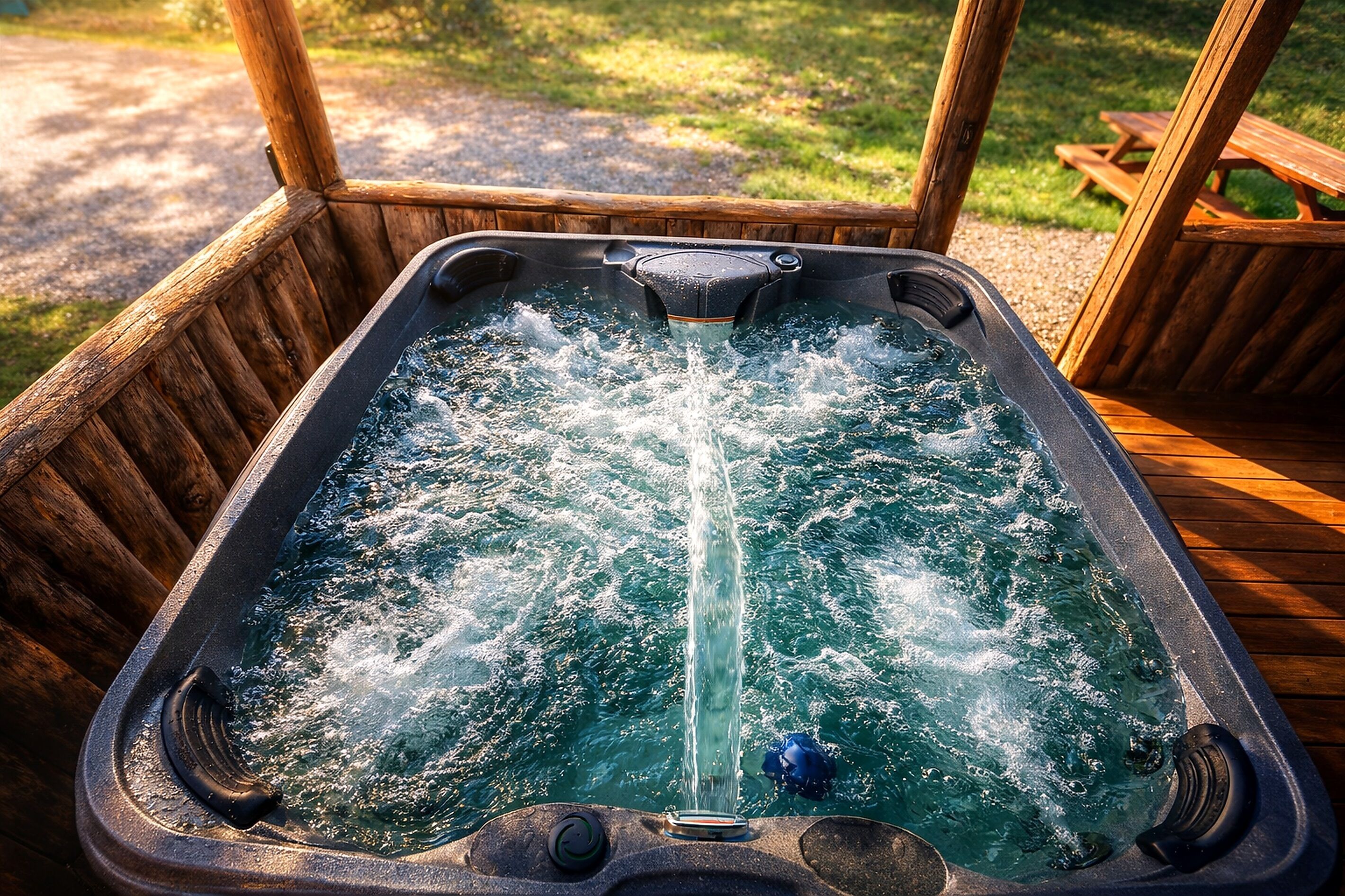 Outdoor spa tub