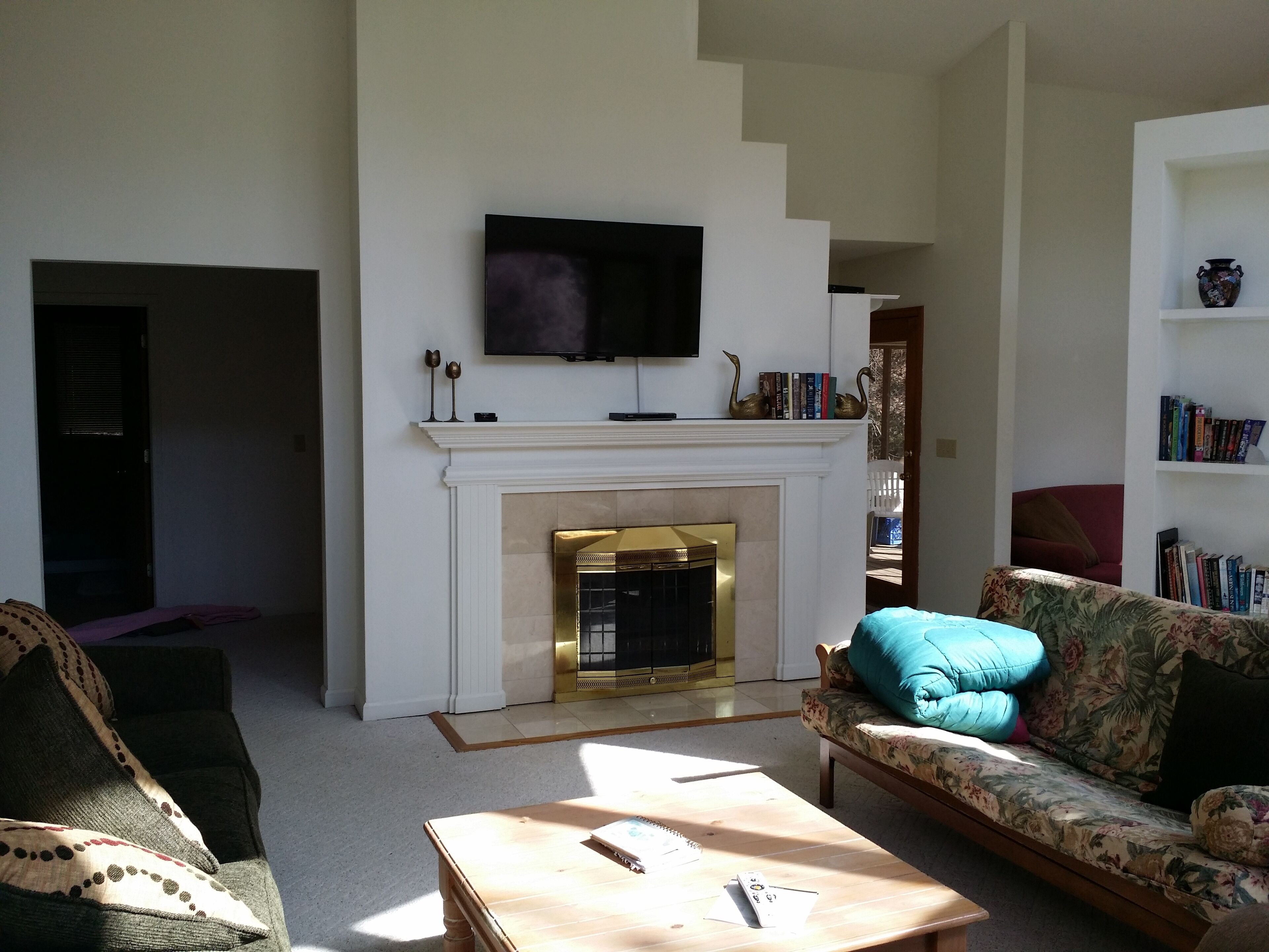 TV, DVD player, foosball, table tennis
